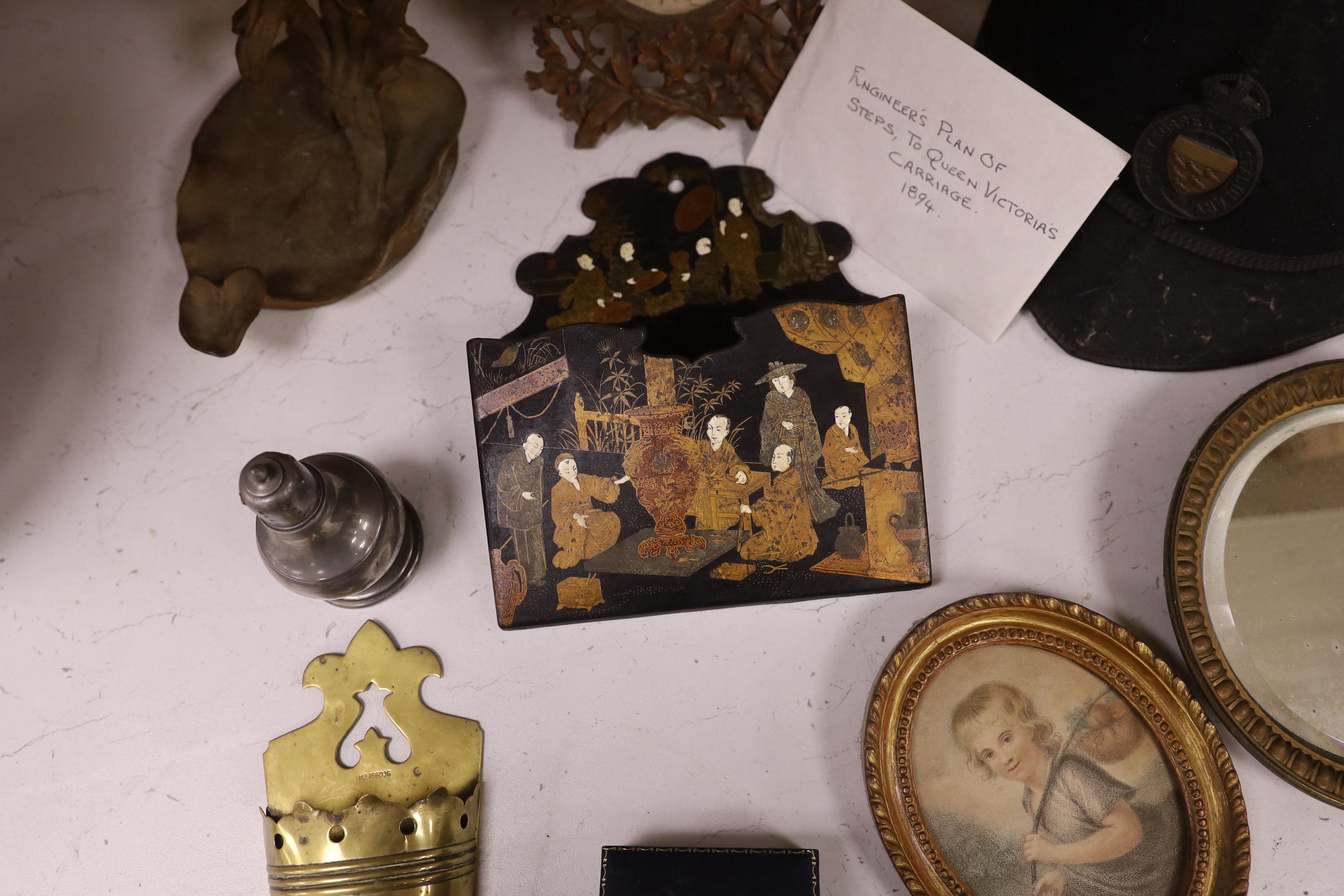 Mixed collectables - An early 20th century violin, interior label reads ‘Nicolaus Amatus fecit in Cremona 1651 Made in Czechoslavia’, an QEII General Service medal, CANAL ZONE bar, to AC1 P G DARLINGTON (2523204) RAF, a
